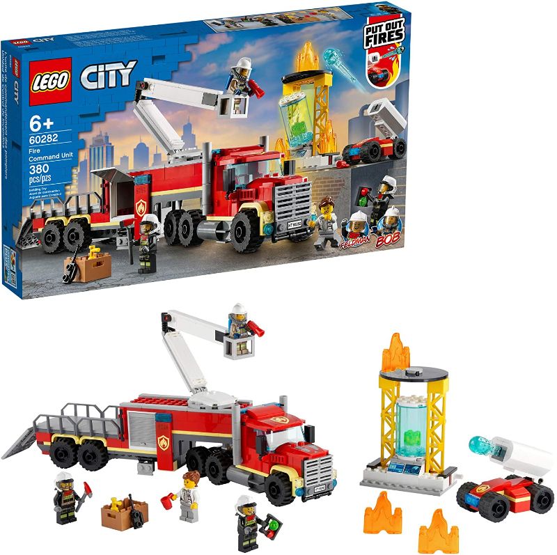 Photo 1 of LEGO City Fire Command Unit 60282 Building Kit; Fun Firefighter Toy Building Set for Kids, New 2021 (380 Pieces)
