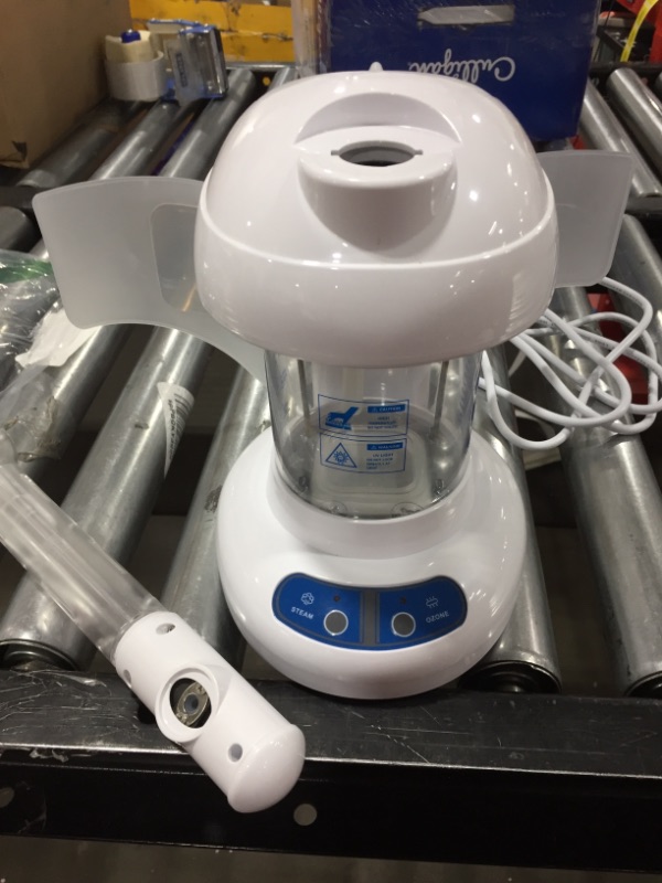 Photo 1 of Facial Steamer, with Extendable Arm Ozone Table Top Mini Spa Face Steamer Design For Personal Care Use At Home or Salon, White
USED CONDITION. MISSING ACCESSORIES.