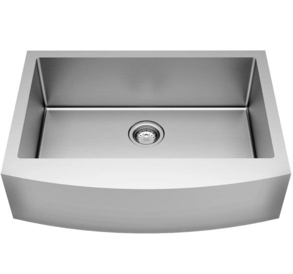 Photo 1 of American Standard Pekoe 30" Farmhouse Single Basin Stainless Steel Kitchen Sink with Basin Rack, Basket Strainer, SoundSecure+™ and StoneLock™ Technologies