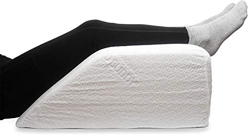 Photo 1 of Bed Buddy Leg Pillow Foam Wedge, 10 Inch - Leg Elevation Pillow with Memory Foam Top - Leg Pillow for Lower Back Pain and Sciatica Pillow for Sleeping