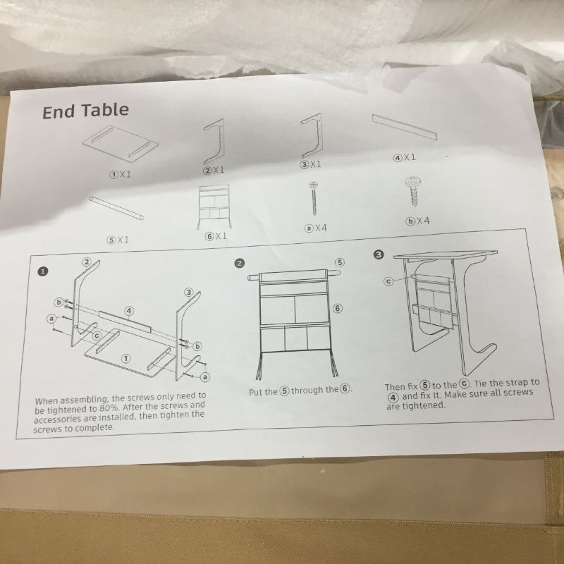 Photo 2 of C Table Sofa Side End Table That Slide Under Couch for Small Space Living Room Laptop Coffee Snack Bamboo 20 x 12 x 24 Inch TV Dinner Tray Table
