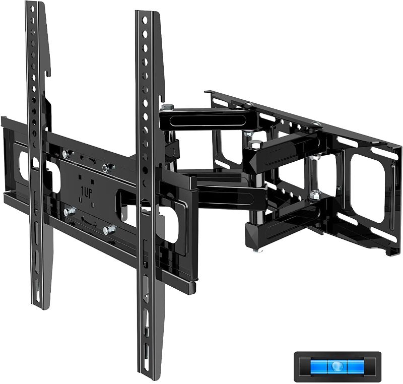 Photo 1 of Full Motion TV Wall Mounts with Dual Articulating Arms Swivel and Tilt for 32"-65" LED LCD Flat or Curved TV, JUSTSTONE TV Wall Mount Bracket for Max VESA 16"x16" and Holds Up to 121 lbs
