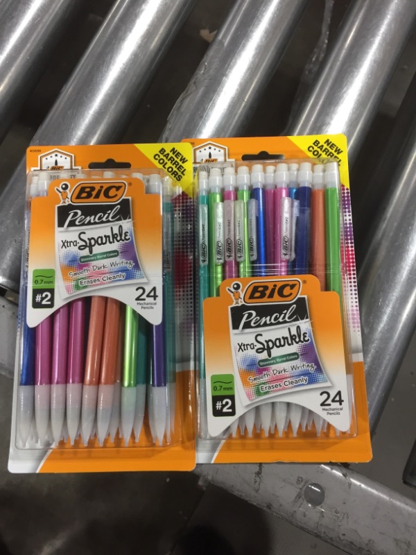 Photo 2 of BIC MPLP241 Xtra-Sparkle Mechanical Pencil, 0.7mm, Assorted, 24/Pack set of 2