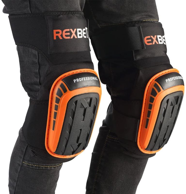 Photo 1 of REXBETI Knee Pads for Work, Construction Gel Knee Pads Tools, Heavy Duty Comfortable Anti-slip Foam Knee Pads for Cleaning Flooring and Garden, Strong Stretchable Straps, 1 Pair
