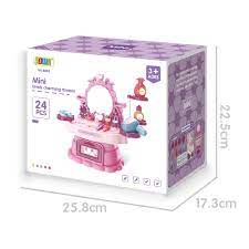 Photo 1 of BOWA Mini Table Lovely Charming Dresser Suitcase Children Suitcase Luggage Set & Mainan Bag Perempuan Dresser