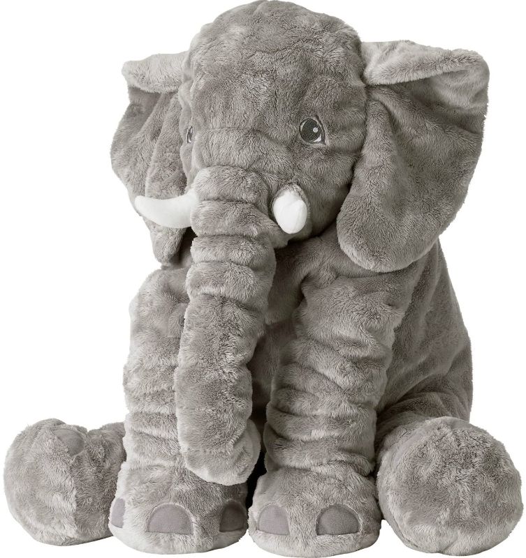 Photo 1 of GRIFIL ZERO Big Elephant Stuffed Animal Plush Toy 25 Inches Cute Size Grey Elephant Toy (Grayy)
