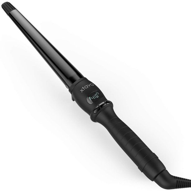 Photo 1 of xtava It Curl Curling Wand - 0.75-1.25 Inch Professional Dual Voltage Hair Wand with Ceramic Barrel Cool Tip and Auto Shut Off - Travel Curling Iron for Long and Short Hair with Heat Resis
