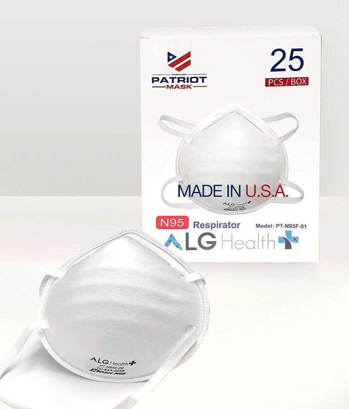 Photo 1 of American-Made N95 Respirator Masks 25 Count Box.


