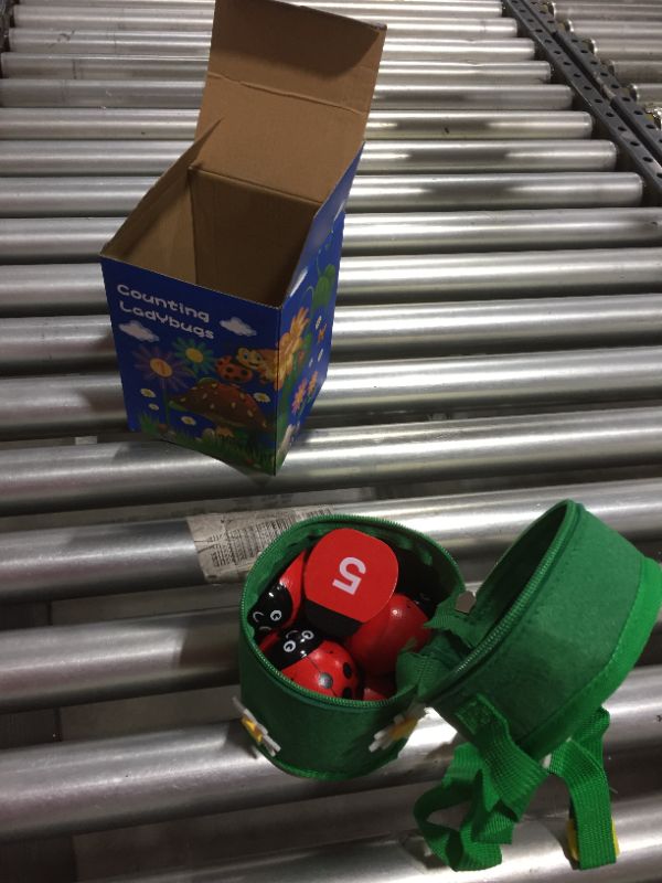 Photo 2 of Counting Ladybugs - Montessori Counting Toy for Toddlers, Wooden Educational Learning Toy for 3, 4 and 5 Year Old Girls and Boys, Learn Numbers and Develop Fine Motor Skills, Preschool Math for Kids
