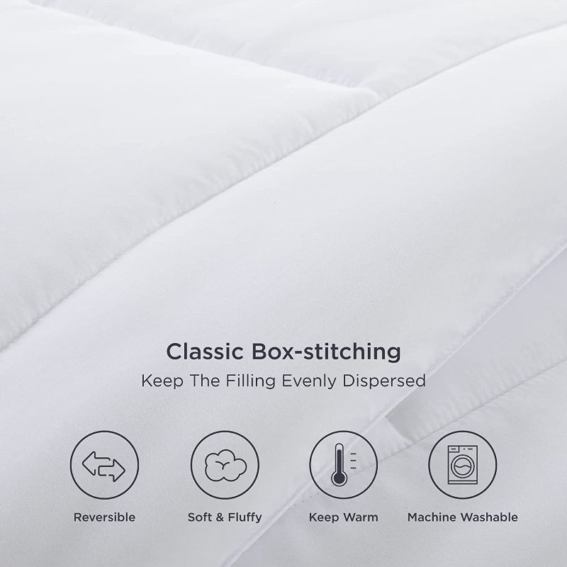 Photo 1 of Bedsure King Comforter Duvet Insert - Down Alternative White Comforter King Size, Quilted All Season Duvet Insert King Size with Corner Tabs