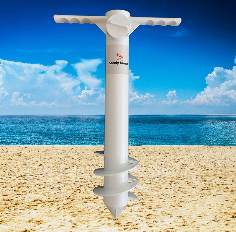 Photo 1 of Beach Umbrella Sand Anchor | One-Size-Fits-All | Extra Strong, 3-Tier Screw To Withstand Tough Winds
