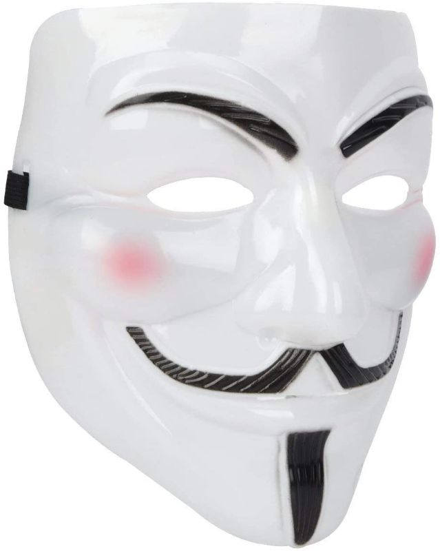 Photo 1 of Miuion Guy Fawkes Mask -V for Vendetta? Anonymous Hacker Cosplay Party Mask ?White?
