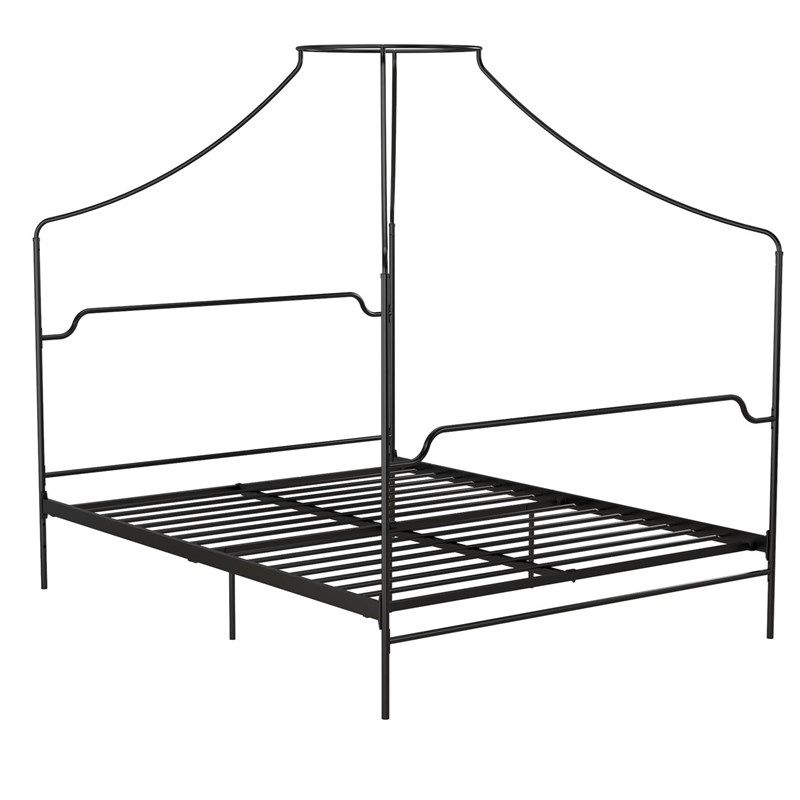 Photo 1 of  Camilla Metal Canopy Bed in Full Size Frame in Black--- dirty
