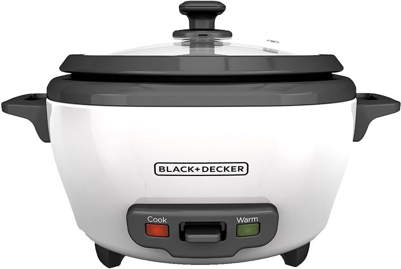 Photo 1 of BLACK+DECKER Rice Cooker, 6-cup, White
