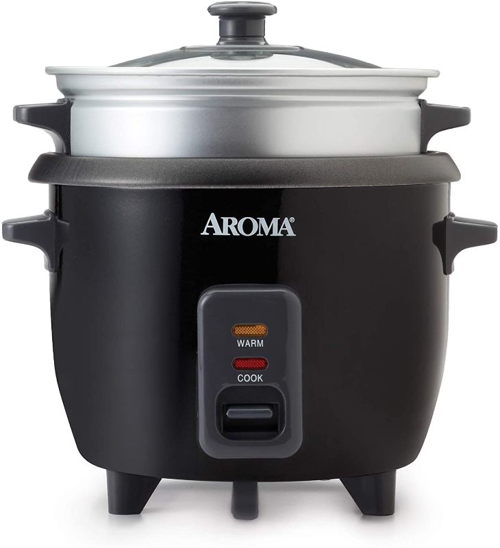 Photo 1 of Aroma Housewares ARC-363-1NGB 3 Uncooked/6 Cups Cooked Rice Cooker, Steamer, Multicooker, 2-6 cups, Silver