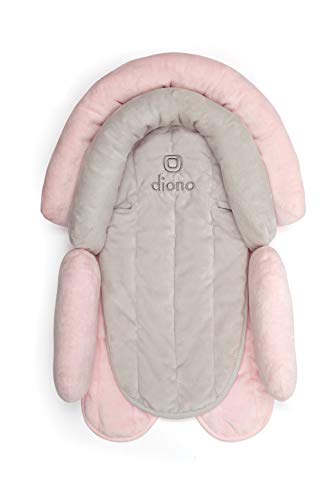 Photo 1 of Diono Cuddle Soft 2-in-1 Baby Head Neck Body Support Pillow for Newborn Baby Super Soft Car Seat Insert Cushion, Perfect for Infant Car Seats, Convertible Car Seats, Strollers, Gray/Pink
