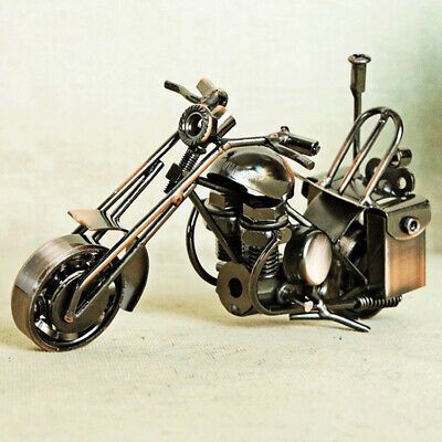 Photo 1 of NUTS & BOLTS Motorcycle Chopper Sculpture Figurine Hand-Welded Metal F