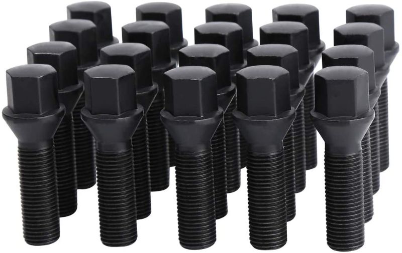 Photo 1 of 12x1.5 Extended Lug Bolts for Z3 Z4 Roadster Z8 3 Series E30 36 46 8series and More Custom Wheels, dynofit 20pcs 40mm Shank Conical Seat M12x1.5 Aftermarket Lug Studs for Wheel Spacers
