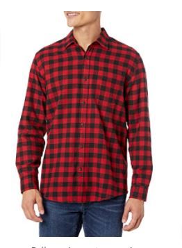 Photo 1 of Amazon Essentials Men's Regular-Fit Long-Sleeve Flannel Shirt Small