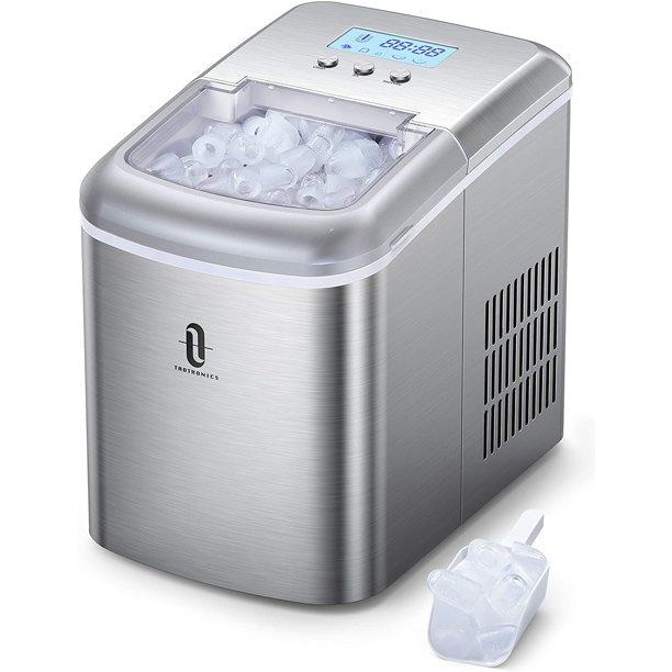 Photo 1 of TaoTronics TT-IC002 Countertop Machine with LCD Display, Self-Cleaning Function, 9 Bullet Cubes Ready in 6-9 Mins, 26lbs/24H, 2.1L Electric Ice Maker with Scoop Basket for Home Kitchen Office Bar