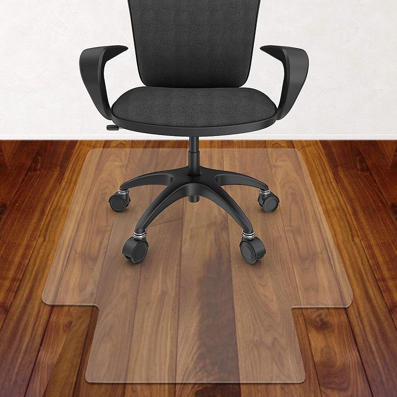 Photo 1 of Azadx Office Chair Mat for Hardwood Floor and Tile Floor 30 x 48'', Plastic Mat for Office Chair Easy Glide on Hard Floors, Clear Desk Chair Mat for Wood Floors Heavy Duty