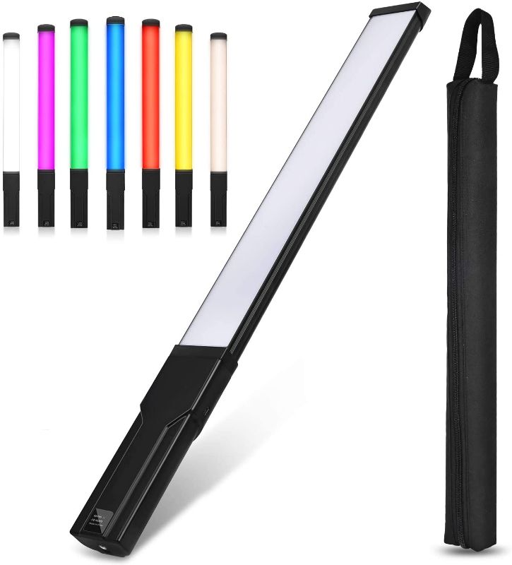 Photo 1 of Yesker Light Wand RGB LED Light Stick Built-in Rechargeable Battery 10 Brightness Levels Adjustable Handheld Wand Stick 9 Colors Temperature 3200K-5600K Max 1000 Lumens for Video Photography Shooting