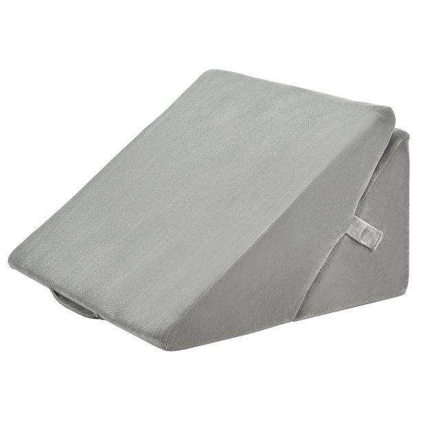 Photo 1 of Bed Wedge Pillow Adjustable Memory Foam Reading Sleep Back Support Grey