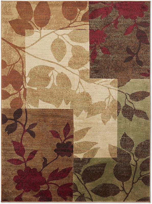 Photo 1 of Home Dynamix Tribeca Amelia Modern Area Rug | 5'2" x 7'2" Rectangle | Beige/Green/Red