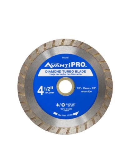 Photo 1 of Avanti Pro
4-1/2 in. Turbo Diamond Blade