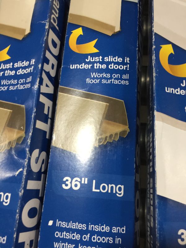 Photo 3 of 7 Pack Frost King UDB77W Thermoplastic Slide-On Door Bottom, 1-3/4In Wide x 36In Long, Various Colors White, Brown, Clear