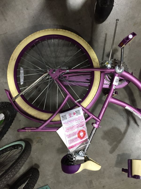 Photo 2 of Huffy 24" Nel Lusso Girls' Cruiser Bike, Purple Satin