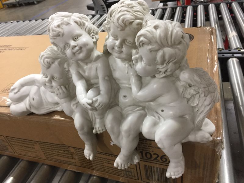 Photo 2 of Cherub Conclave Shelf Sitter Design Toscano Angels Cherubs Angel Cherub Sit
