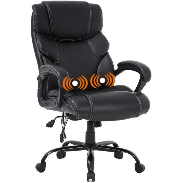 Photo 1 of BestOffice Executive Chair with Lumbar Support & Swivel, 400 lb. Capacity, Black
