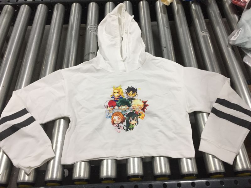 Photo 1 of Anime crop top white hoodie, size 140