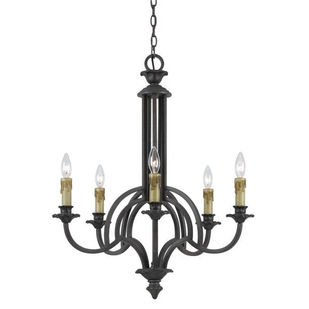 Photo 1 of CAL LIGHTING FX-3513/5 60-watt X 5 Elberton Hand Forged Iron 5 Light Chandelier
