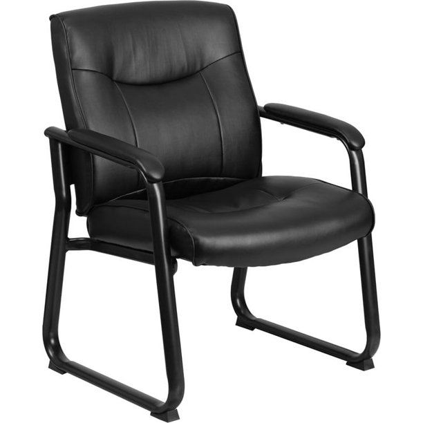 Photo 1 of Delacora Ff-Go-2136 39-1/4" Leathersoft Mid Back Accent Chair - Black

