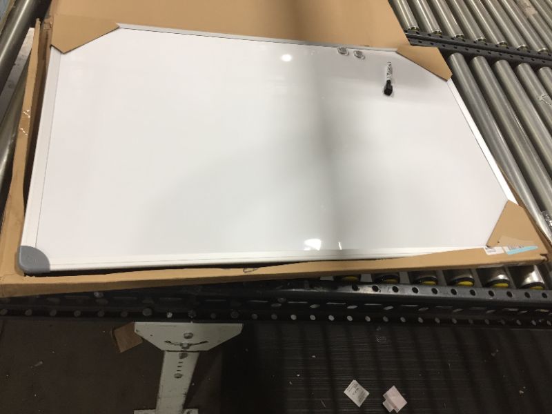 Photo 2 of Amazon Basics Glass Board, Non-Magnetic Dry Erase White Boards, Frameless, Infinity, 36 x 24 Inches
