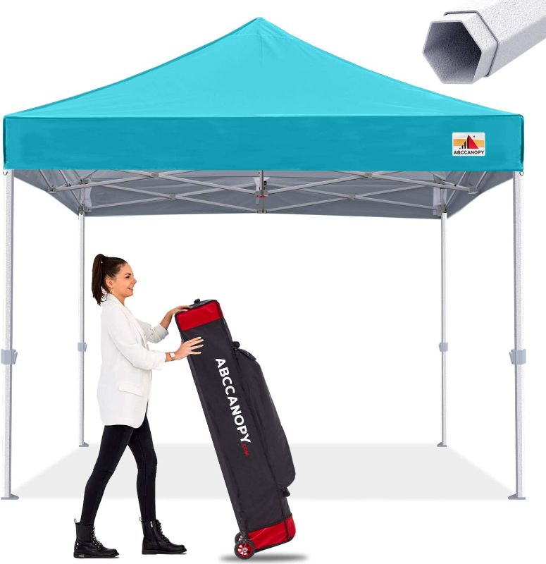 Photo 1 of ABCCANOPY Commercial Ez Pop Up Canopy Tent 10x10 Premium-Series, Turquoise
