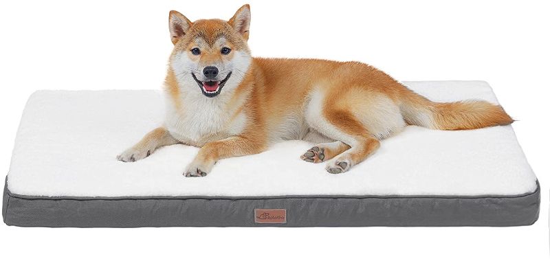 Photo 1 of  Memory Foam Dog Bed, Dog Mat for Medium Large Dogs, Orthopedic Egg Crate Pet Bed Mattress with Removable Washable and Wear Resistant Cover and Nonskid Bottom
