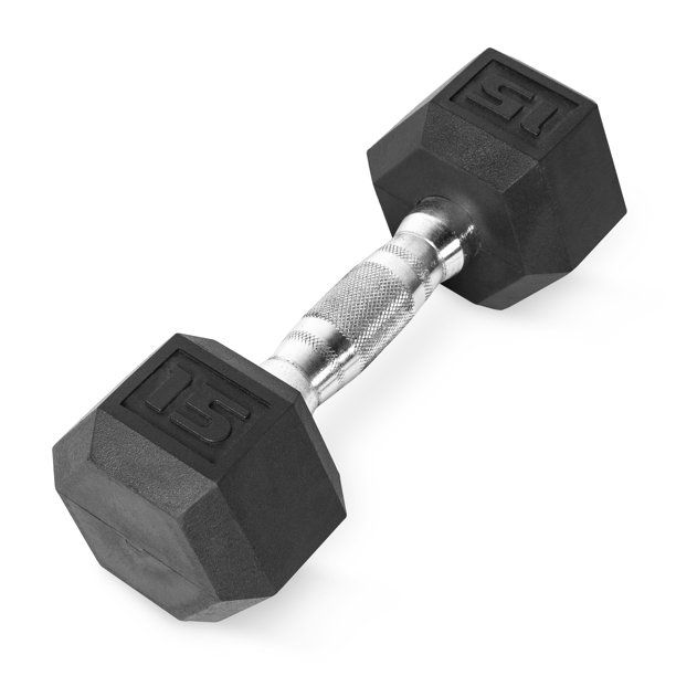 Photo 1 of CAP Barbell Coated Hex Dumbbell, Single 15lbs
