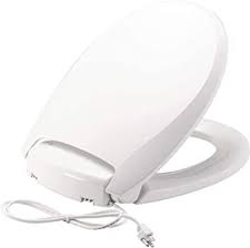 Photo 1 of BEMIS Radiance Heated Night Light Toilet Seat will Slow Close and Never Loosen, ROUND, Long Lasting Plastic, White, H900NL 000
