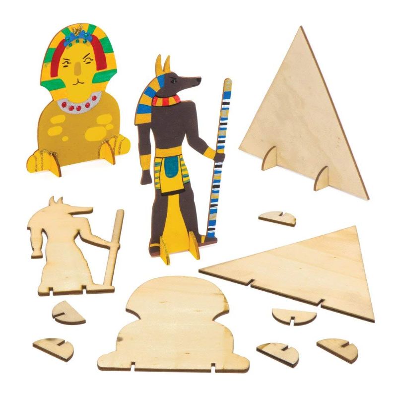 Photo 1 of Baker Ross AW809 Ancient Egypt Wooden Shapes (Pack of 6), Wood