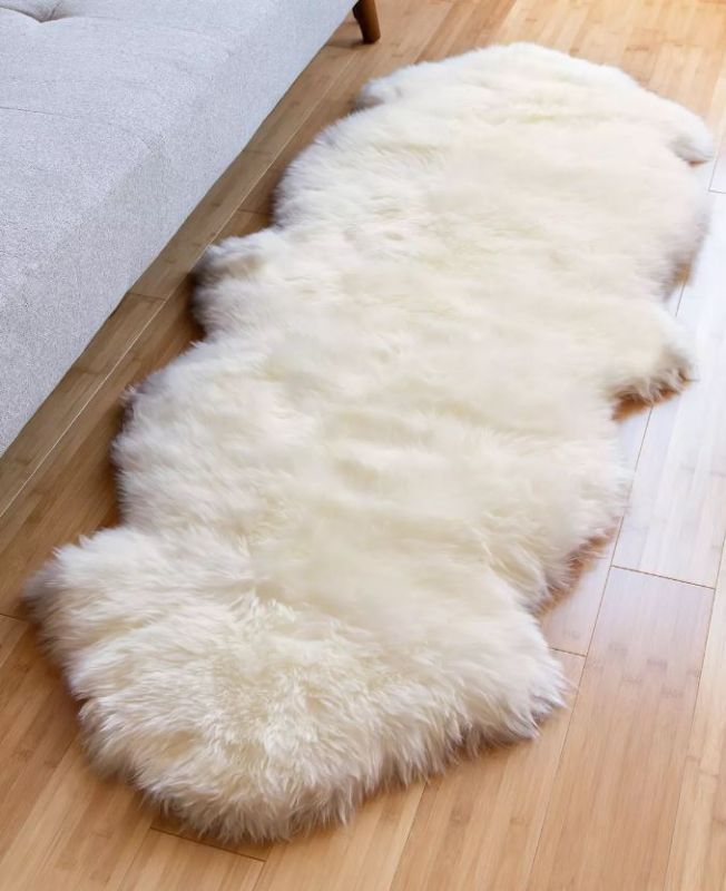 Photo 1 of (2' x 6') Sheepskin Runner Rug