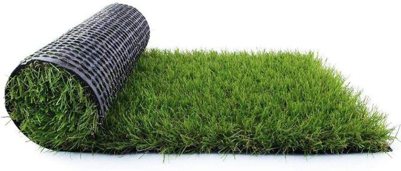 Photo 1 of Artificial Grass Turf 1.38" Custom Sizes,5FTX10FT Fake Grass Indoor/Outdoor Rug Synthetic Lawn Carpet,Faux Grass Landscape for Décor,Astroturf for Dogs with Drain Holes
