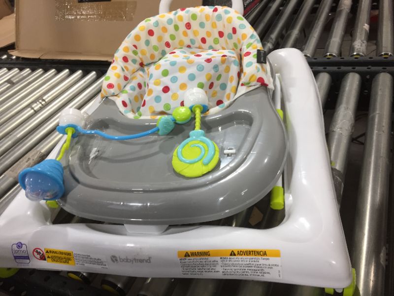 Photo 1 of Baby Trend Trend 3.0 Activity Walker Yellow Sprinkles, Silver/Multi
