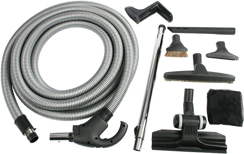 Photo 1 of Cen-Tec Systems 93070 Central Vacuum Kit with Switch Control Hose, 35 Ft, Silver
