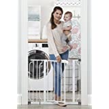 Photo 1 of Regalo 2-in-1 Extra Tall Easy Swing Stairway and Hallway Walk Through Baby Gate, Black
