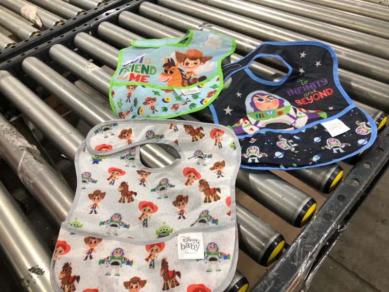 Photo 2 of Bumkins SuperBib, Baby Bib, Waterproof Fabric, Fits Babies and Toddlers 6-24 Months - Disney Toy Story (3-Pack)
