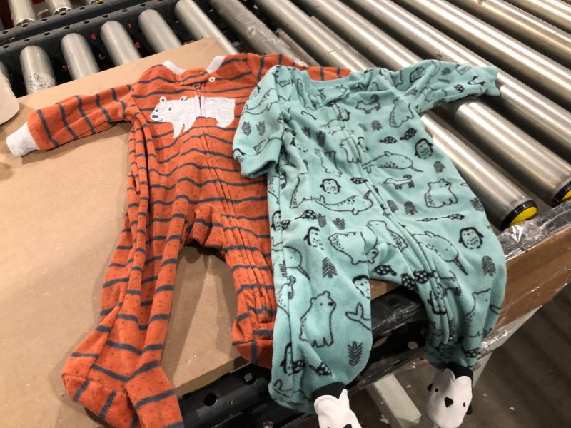 Photo 1 of Simple Joys by Carter's Boys' Baby 2-Pack 2-Way Zip Thermal Footed Sleep and Play... 0-3 mon ths...
