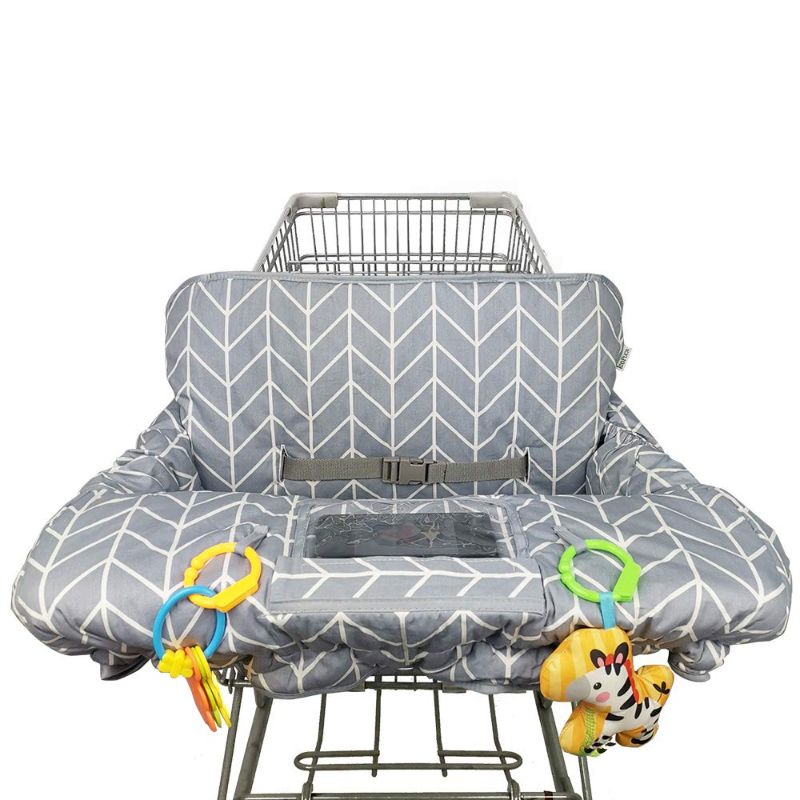 Photo 1 of Shopping Cart Cover for Baby Cotton High Chair Cover, Reversible, Machine Washable for Infant, Toddler, Boy or Girl Large (Grey Arrow Print)